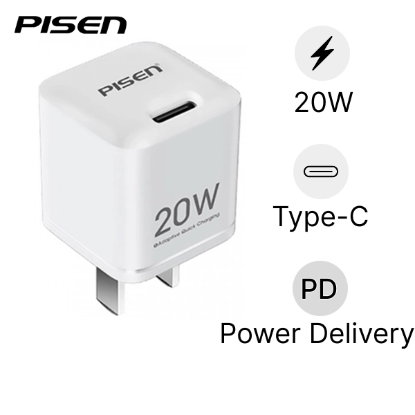 Củ sạc Pisen Quick Ice Crystal PD 20W (TS-C165) chính hãng | Lấy liền