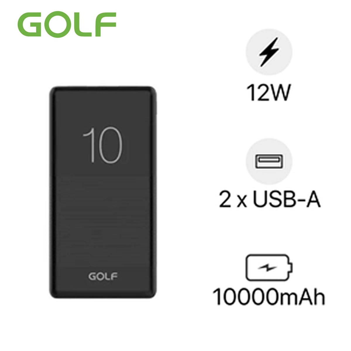 Pin sạc dự phòng Golf 10.000mAh G80-C chính hãng | Lấy liền