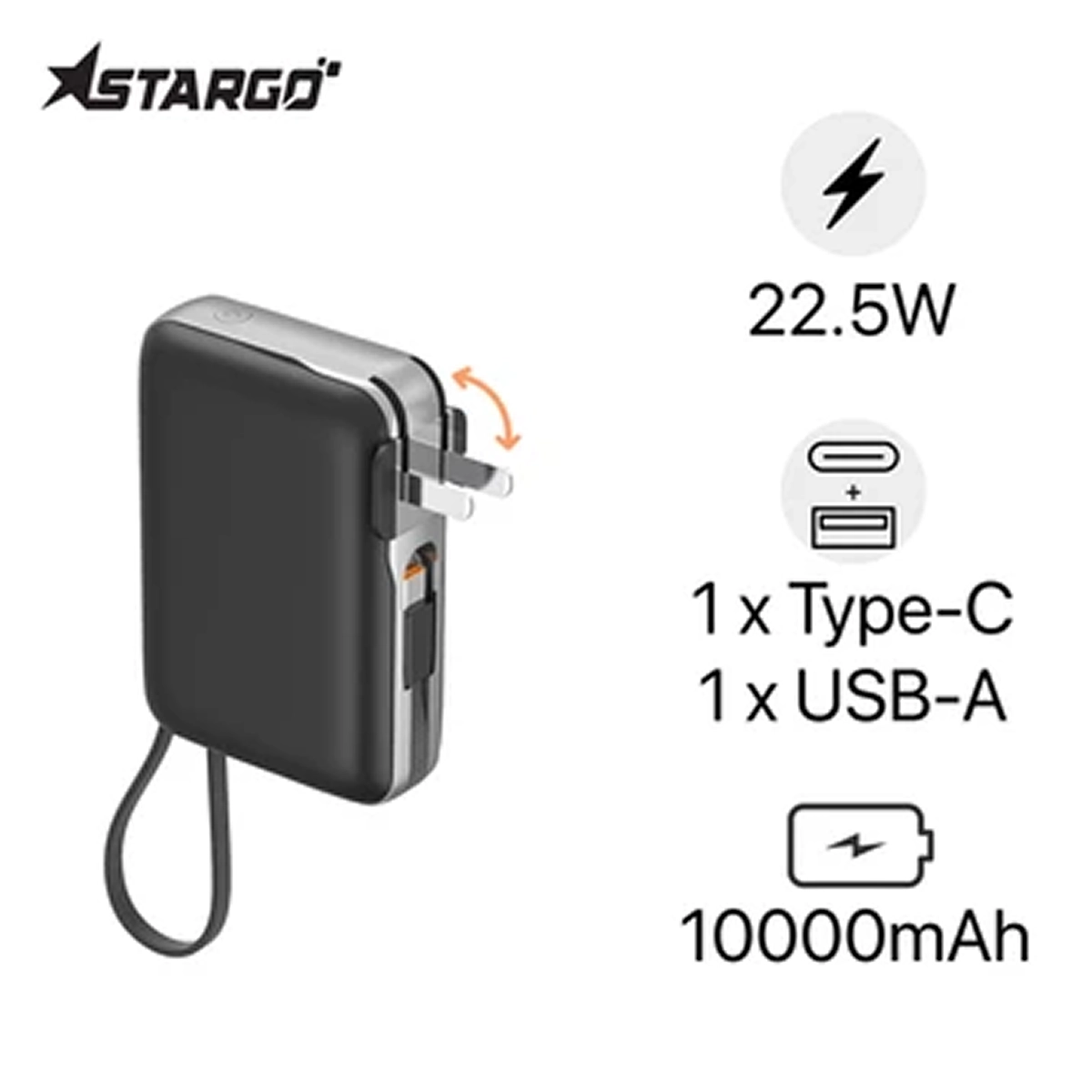 Pin sạc dự phòng Stargo Star X1 10.000mah chính hãng | Lấy liền