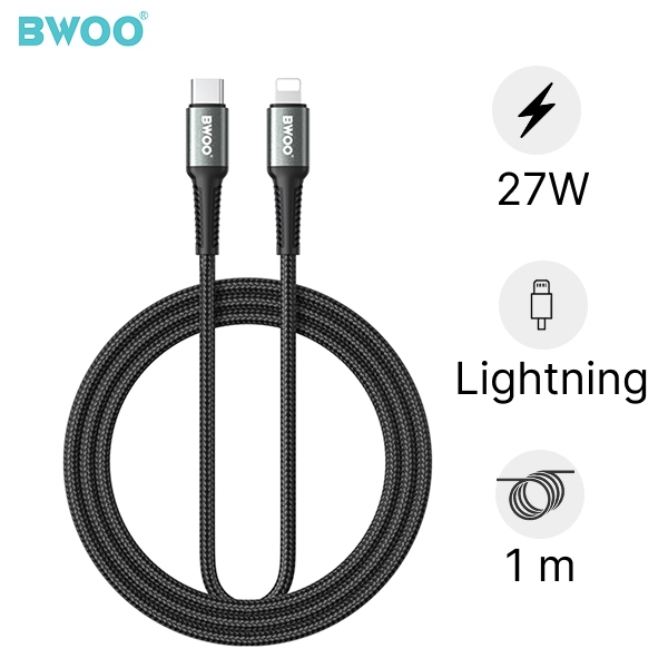 Cáp sạc nhanh BWOO Type-C to Lightning 27W X288C-L dài 1M chính hãng | Lấy liền
