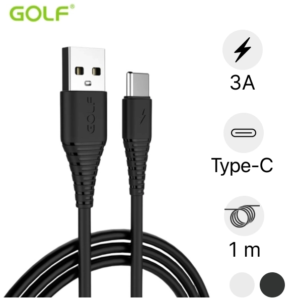 Cáp Golf USB-C Sạc Nhanh 3A GC-64T Dài 1m chính hãng | Lấy liền
