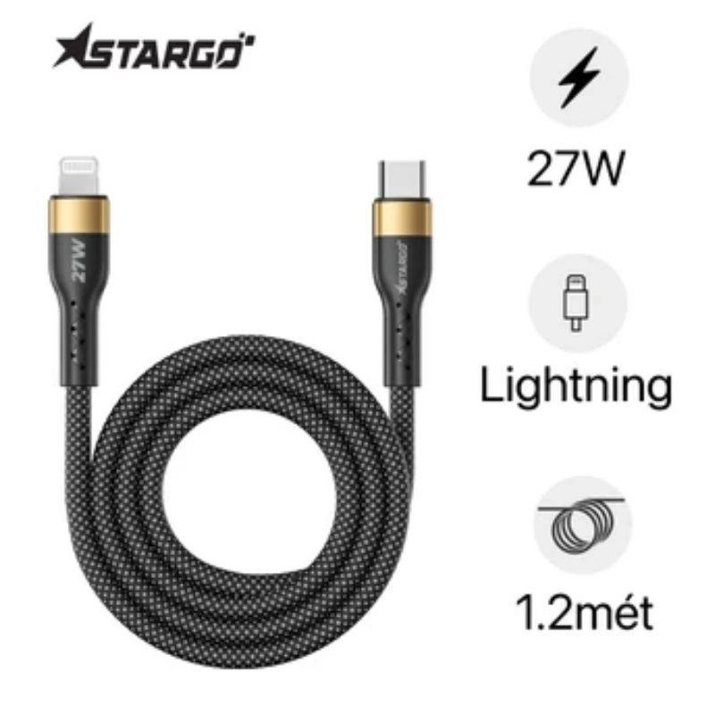 Cáp Stargo Ultralink L1 từ tính Type-C to Lightning 27W 1.2M chính hãng | Lấy liền