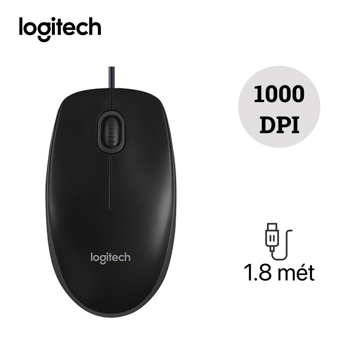 Chuột có dây LOGITECH B100 chính hãng | Giá tiết kiệm