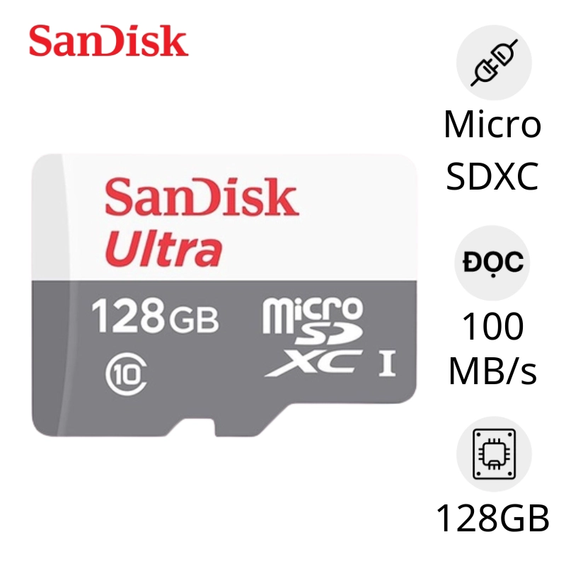 Thẻ nhớ SanDisk Class 10 128GB | Giá rẻ, cao cấp