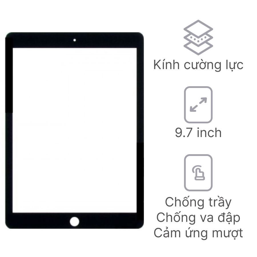Thay ép kính iPad Air 2 chính hãng, giá rẻ, lấy liền