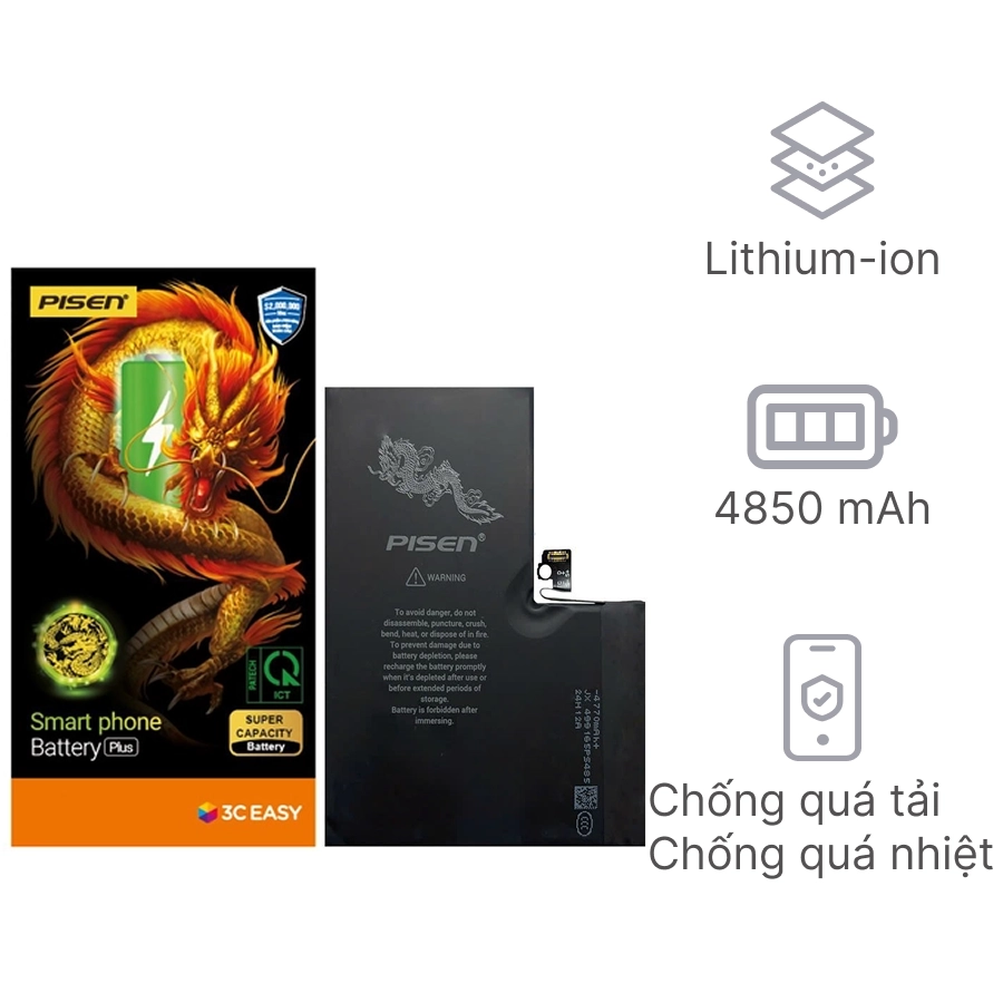 Dịch Vụ Thay Pin Dung Lượng Siêu Cao Pisen iPhone 13 Pro Max