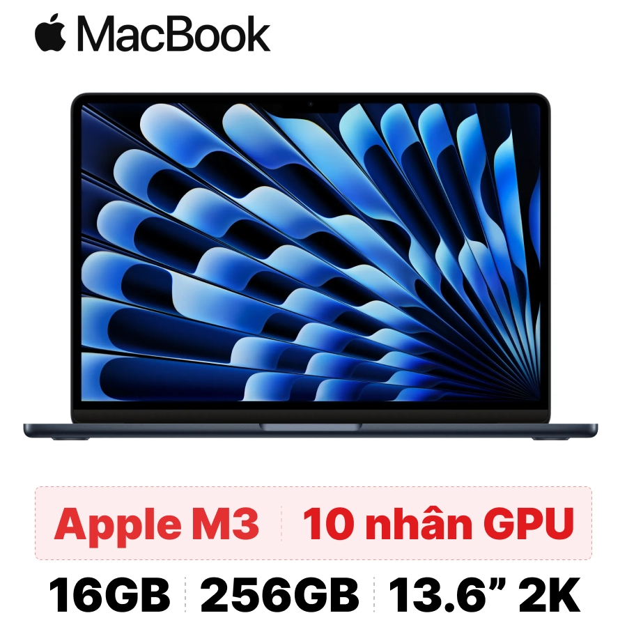 Macbook Air M3 13 inch 8CPU 10GPU 16GB 256GB 2024 - Cũ trầy xước