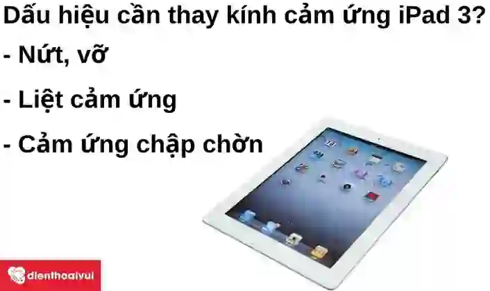 thay kính cảm ứng ipad 3 10