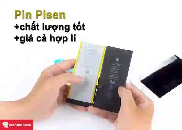 thay pin ipad air chính hãng pisen 4