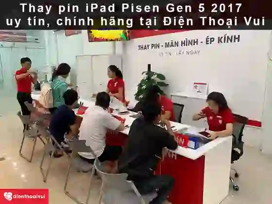 thay pin ipad gen 5 2017 chính hãng pisen 6