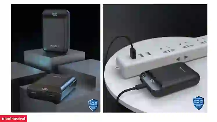 Pin sạc dự phòng Pisen Power Box C10.000mAh màn hình LED 4