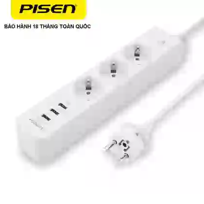 Ổ Cắm Điện Pisen 303-EP (3 USB - 3 AC) 1