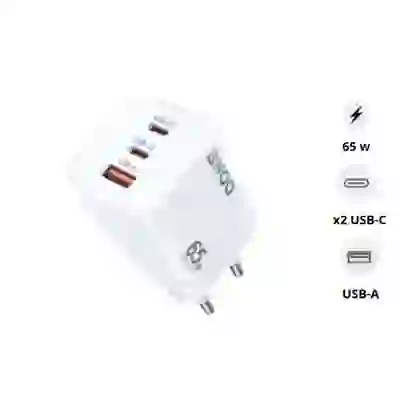 Sạc nhanh BWOO 3 cổng (USB-A + 2 USB-C) 65W GAN EU CDA147 1