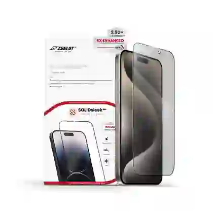 Dán Chống Va Đập Iphone 15 Plus Zeelot Solidleek Privacy Full Cao Cấp Đen 3