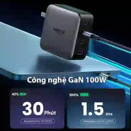 Củ Sạc Ugreen PD QC 100W 4 Cổng 40737 2