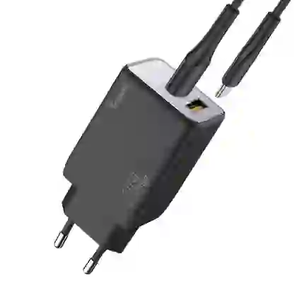 Sạc nhanh Mini Trusmi PD 45w Gan 1A1C kèm cáp Type-C to Type-C 60w (US) CH06 2