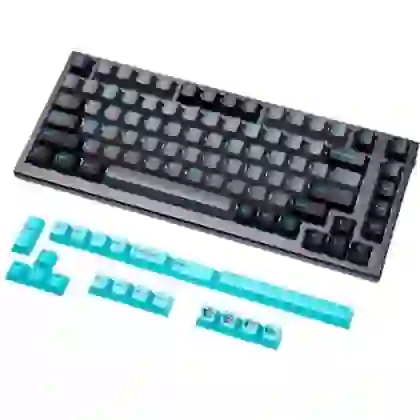 Bàn phím cơ AKKO Monsgeek MG75 Black & Cyan 1