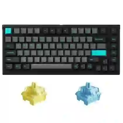 Bàn phím cơ AKKO Monsgeek MG75 Black & Cyan 1