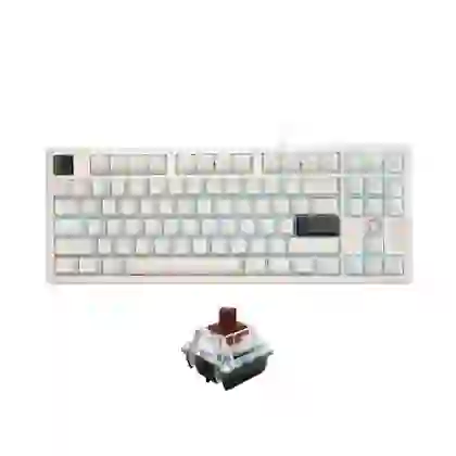 Bàn Phím Cơ Có Dây Dareu Ek87 V2 Multi Led Trắng 1