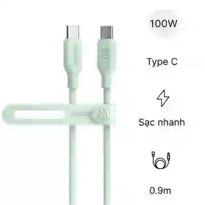 Cáp Anker 543 USB-C to USB-C Nylon BIO-BRAIDED dài 0.9M A80E5 1
