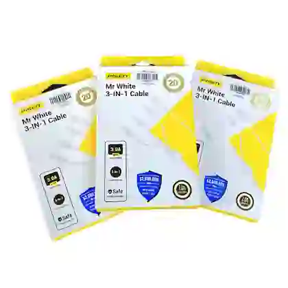 Cáp Pisen Mr White 3-in-1 (Lightning/Type-C/ Micro) 1