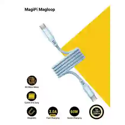 Cáp Pisen Pro MagiPi Magloop Type-C to Type-C 60w 1m 1