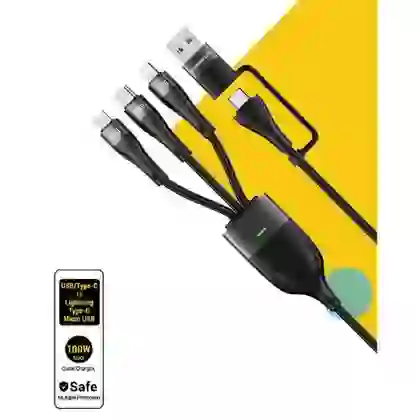 Cáp Pisen Pro Mars God 2-in-1 ( Lightning/Type-C/Micro) USB-A/USB-C 1.2m 1
