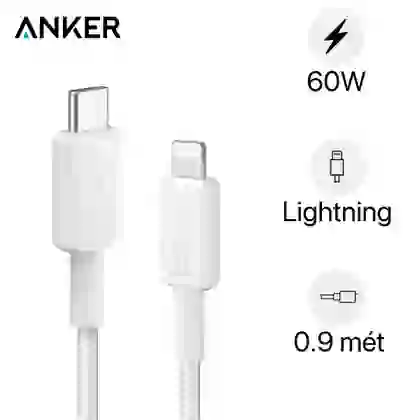 Cáp sạc Anker 322 USB-C to Lightning 0.9m Nylon A81B5H21 1