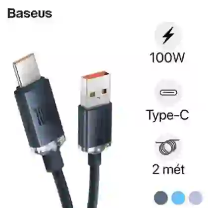 Cáp sạc Baseus Crystal Shine USB-A To Type C 100W 2m 1
