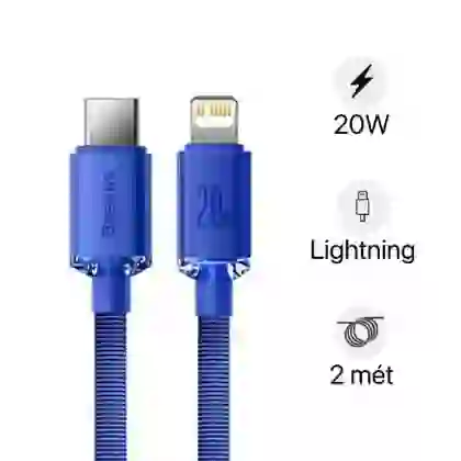 Cáp Baseus Crystal Shine USB-C to lightning dài 2M 1