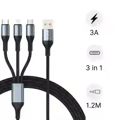 Cáp sạc nhanh BWOO Micro 120W X286V dài 1M 1