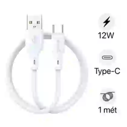 Cáp sạc nhanh BWOO Type-C 12W X286C dài 1M 1