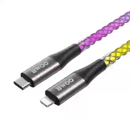 Cáp sạc nhanh BWOO Type-C to Lightning PD 27W đèn led X279C-L dài 1M 1