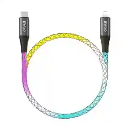 Cáp sạc nhanh BWOO Type-C to Lightning PD 27W đèn led X279C-L dài 1M 2