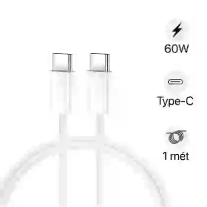 Cáp sạc nhanh BWOO Type-C to Type-C 60W X284 dài 1M 1