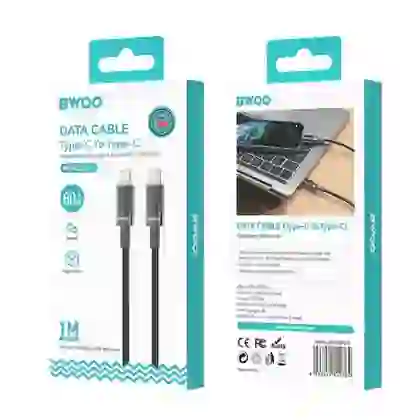 Cáp sạc nhanh BWOO Type-C to Type-C 60W X287C-C dài 1M 3