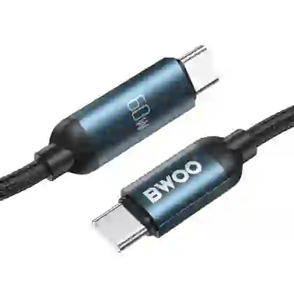 Cáp sạc nhanh BWOO Type-C to Type-C 60W X304 dài 1M 1