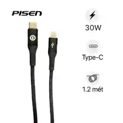 Cáp sạc nhanh tự ngắt Pisen Pro FOX INTELLIGENT C L 30W 1.2M 1