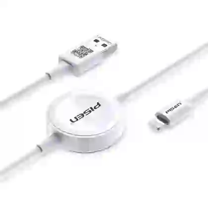 Cáp sạc Pisen iWatch 2in1 Lightning 1.5M 1