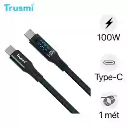 Cáp sạc Trusmi Usb-C to Usb-C Digital sạc nhanh 100w dài 1m 1