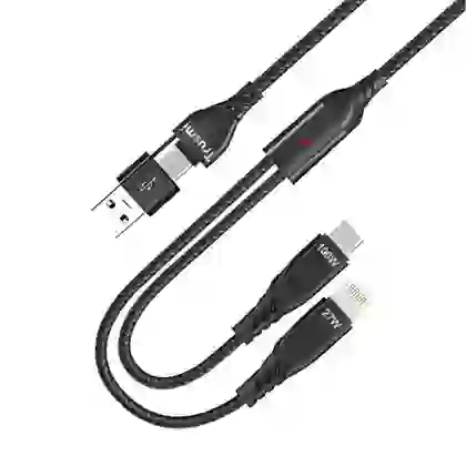 Cáp Trusmi 2 in 1 Usb-A to Usb-C, Lightning 100w 2