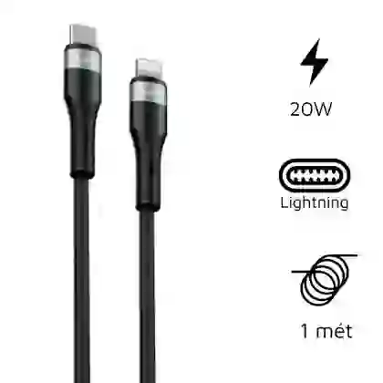 Cáp Trusmi Usb-C to Lightning Led Rainbow PD 20w dài 1m 1