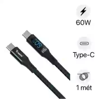 Cáp Trusmi Usb-C to Usb-C PD 60w CA38 1