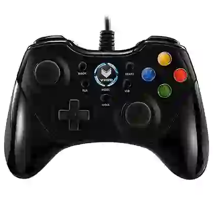 Tay cầm chơi game có dây Rappo V600 Đen 1