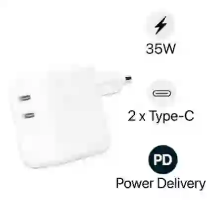 Củ sạc Apple 35W 2 cổng Type-C MNWP3ZA/A 1