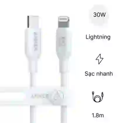 Cáp Anker 542 USB-C to USB-L 1.8M TPE BIO-BASED A80B2 1