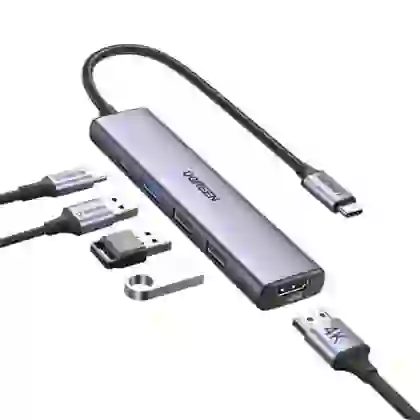 Hub Ugreen USB-C to 2 x USB-A 2.0 + USB-A 3.0 + HDMI + PD hỗ trợ 4K (15495) 2