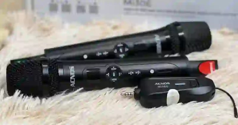 Microphone không dây hát karaoke Acnos MI30E (2 Mic) 4
