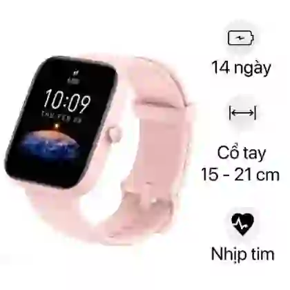 Đồng hồ thông minh Amazfit BIP 3 PRO - Hồng