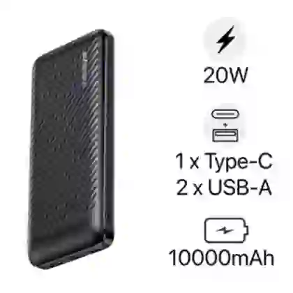 Pin dự phòng Innostyle Powersmart+ Pd 20w 10.000mah 3 Cổng 1c2a Ip20g2 1